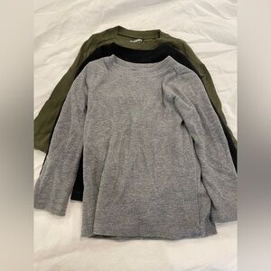 Old Navy Three Unisex Long-Sleeve Thermal-Knit Shirts, 3T
